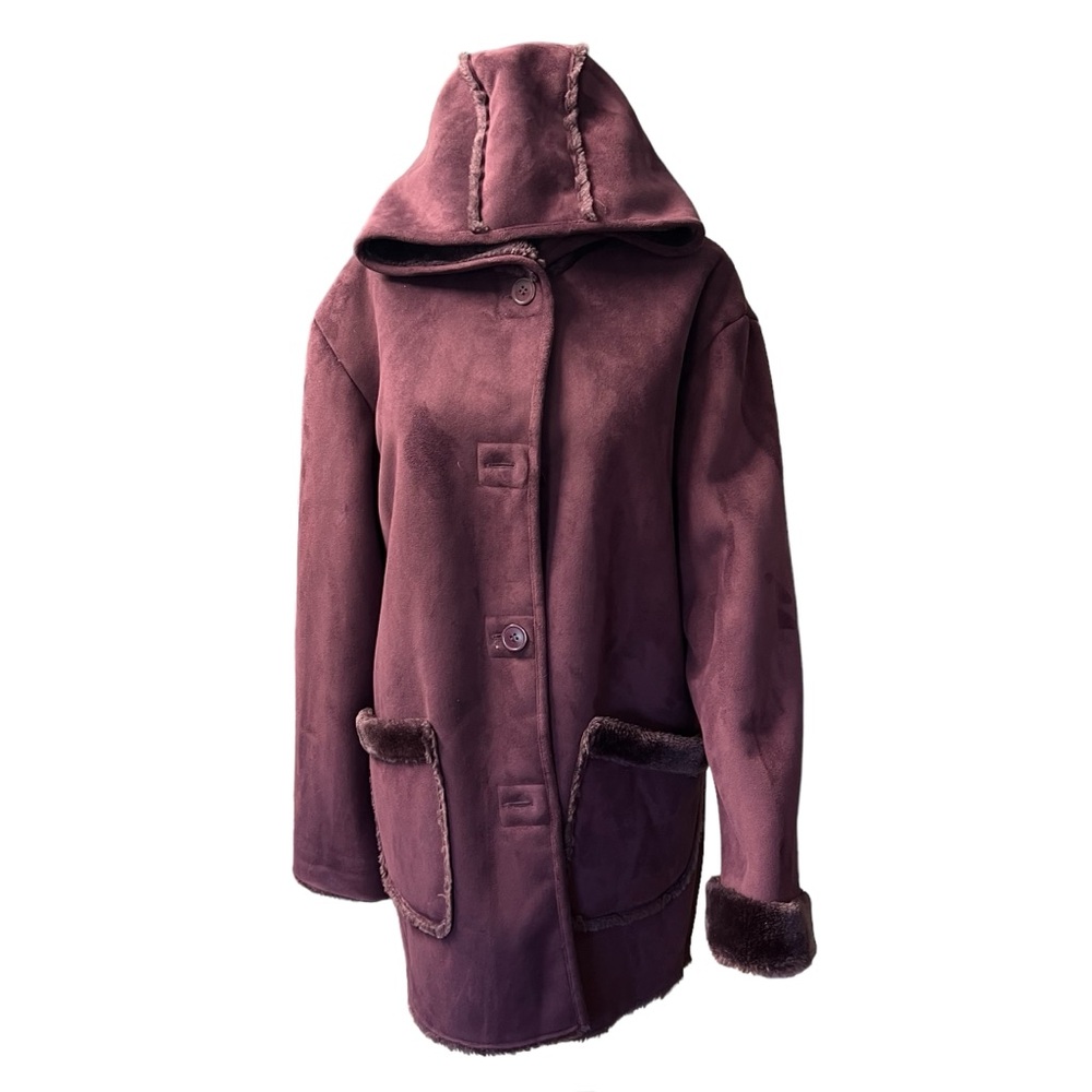 Vintage J.G. Hook Suede Faux Fur Lined Coat